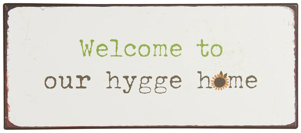 Targa Decorativa in Metallo “Welcome to Our Hygge Home” Ib laursen - immagine 3