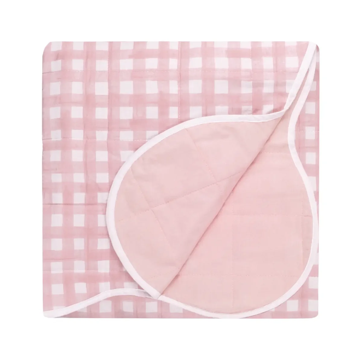 Trapunta Trapuntata a quadri Rosa - immagine 3