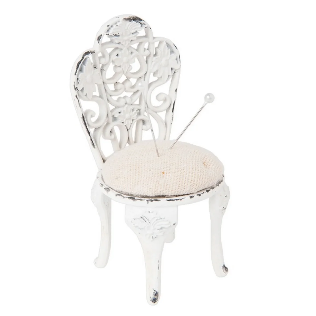 Sedia decorativa portaspilli 5x5x10 cm Clayre & eef - immagine 3
