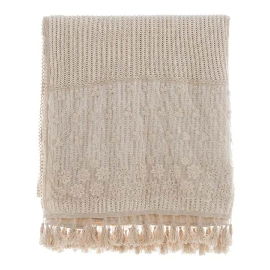 Copritutto con pizzo beige Dentelle Blanc Mariclò