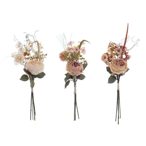Mazzetto fiori artificiali Blanc Mariclò - immagine 3