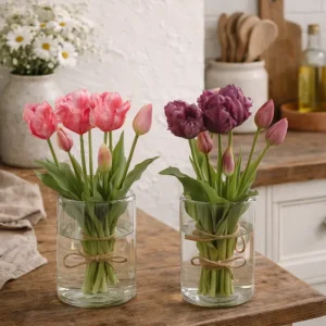 Bouquet 5 Tulipani Aperto  H 40 cm - EDG