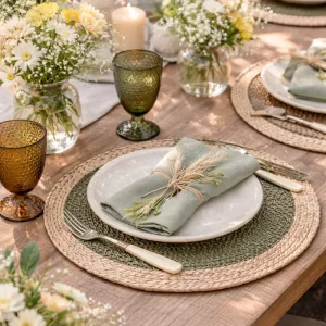 Sottopiatto in raffia Blanc Mariclò