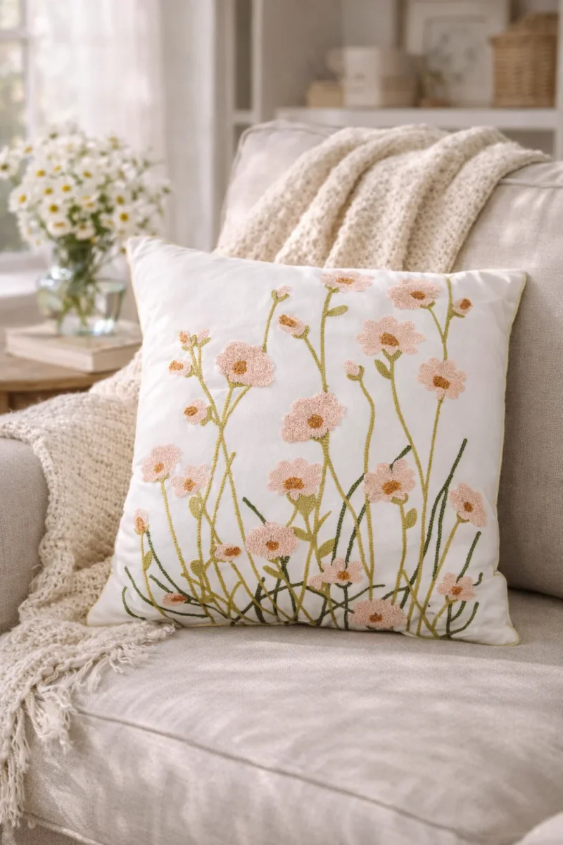 Cuscino Decorativo Floreale 45 cm Clayre & Eef - immagine 2