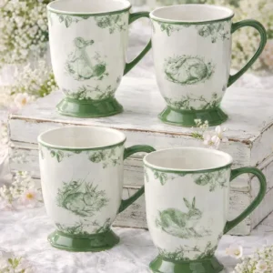 Tazza Le Jardin con conigli stile vintage