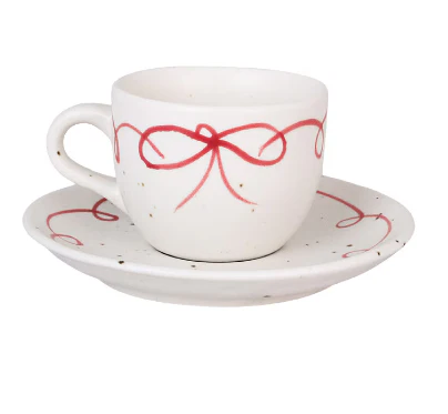 Tazza con piattino Fiocco