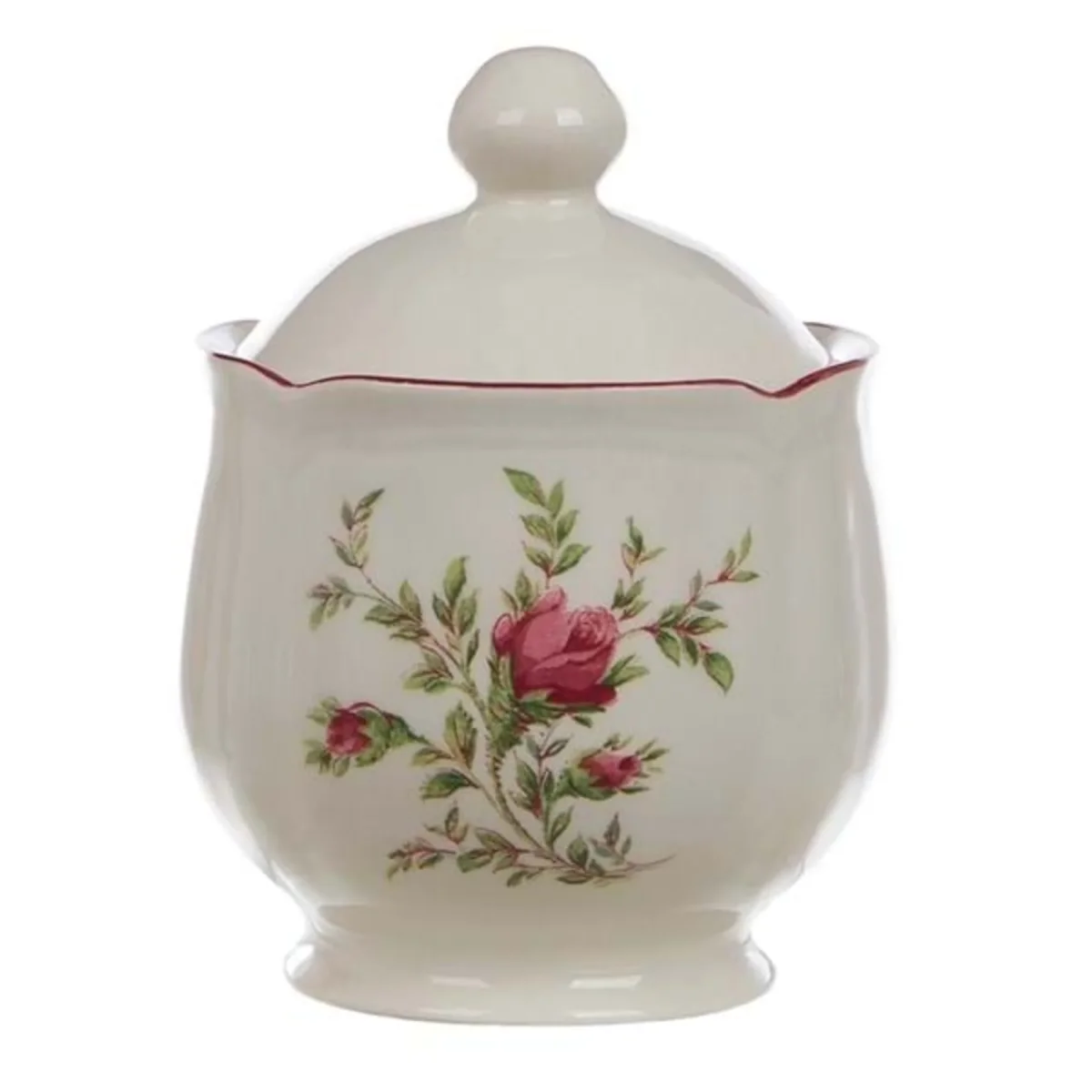 Zuccheriera in ceramica bianco da 280 ml Moss Rose Blanc Mariclò - immagine 2
